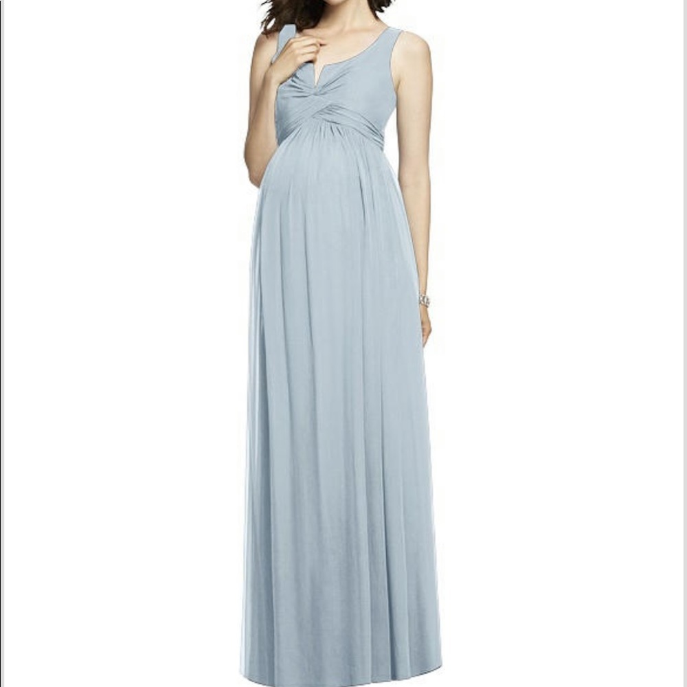 Dessy M424 Maternity Bridesmaid Dress in Mist